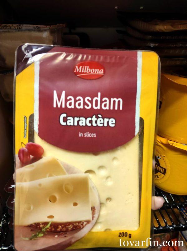 Сыр в нарезке 30% Milbona Maasdam Carectere 200 гр