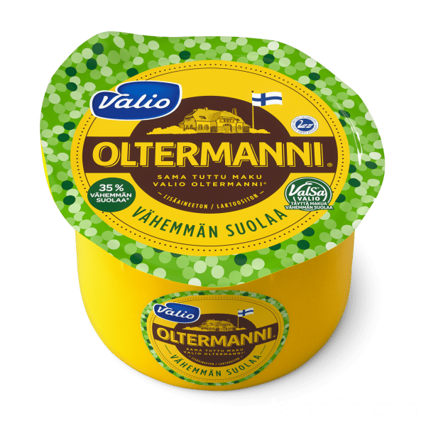 Сыр Валио Ольтерманни малой соли Valio Oltermanni less salt 900г